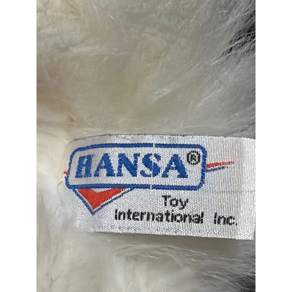 Hansa Toy International White Rabbit Plush Realistic Standing Bunny 12 Inch 2004
